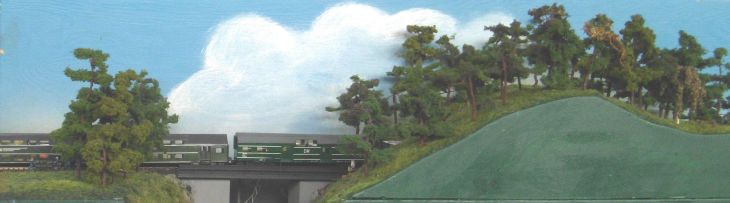 Panoramaansicht Streckenmodul M3 - Kohlebahnkreuzung -